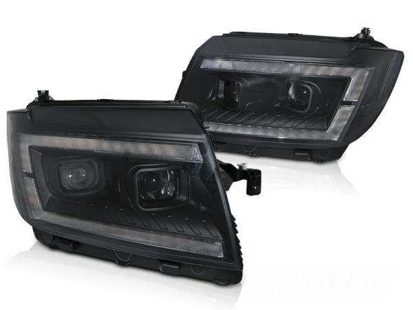 LED Scheinwerfer Schwarz passend für VW Crafter II ab 2017 DRL Blinker